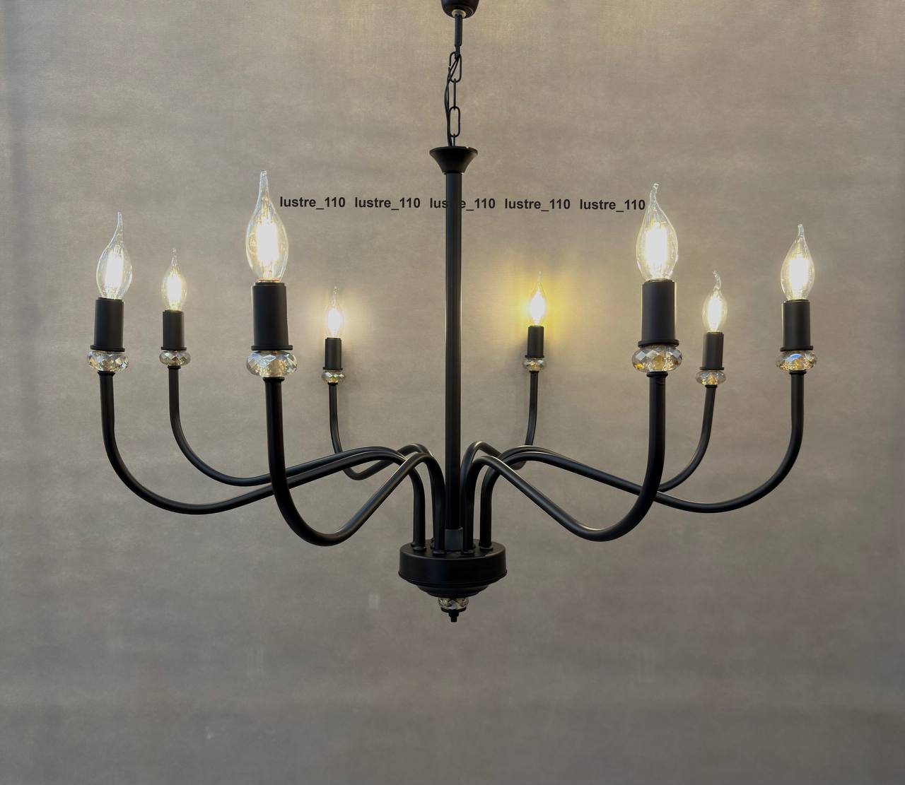 لوستر پذیرایی و اتاق خواب ملینا سبک مینیمال جنس پروفیل رنگ کوره ای